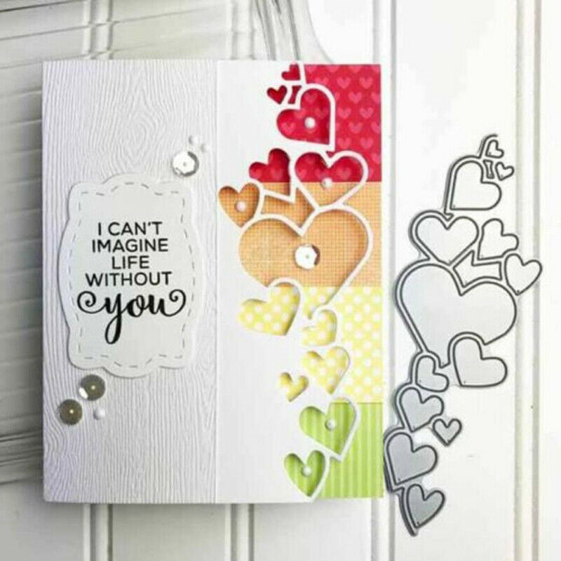 Flying Heart Metal Cutting Dies Stencil Embossing DIY Scrapbooking Card C.l8