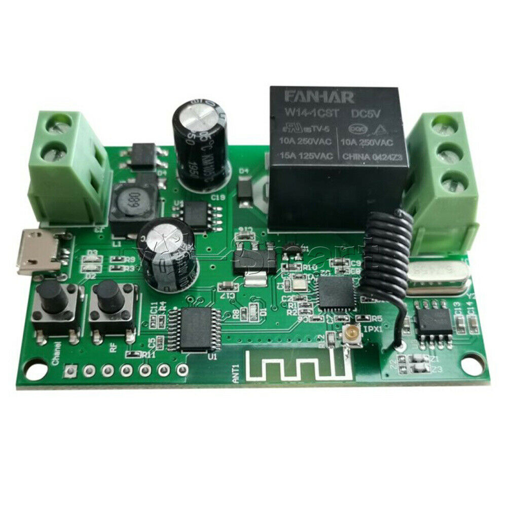 DC 5-32V Single Jog + Self-locking WiFi Relay Module eWelink APP 433Mhz 10A