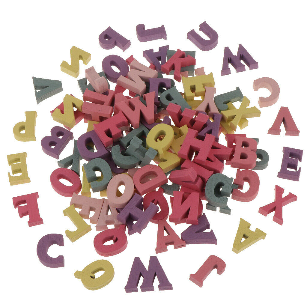 100pcs wooden alphabet letters for preschool kids toddler educational