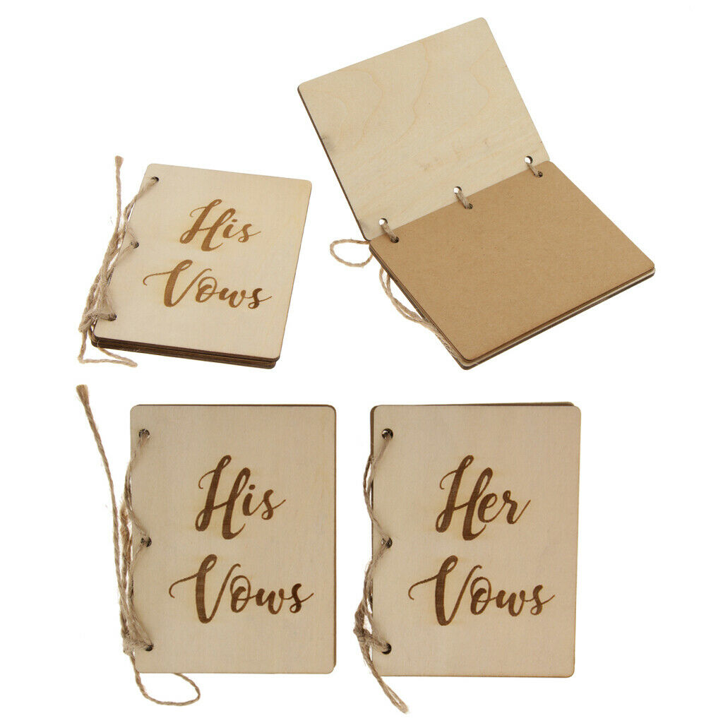 4pcs Fashion Wedding Vows Booklets His Her Vows Book Ceremony Supplier