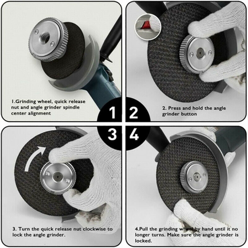 Portable M14 for Locking Plate Chuck Angle Grinder Quick Clamping Nut Cl aLSJCA