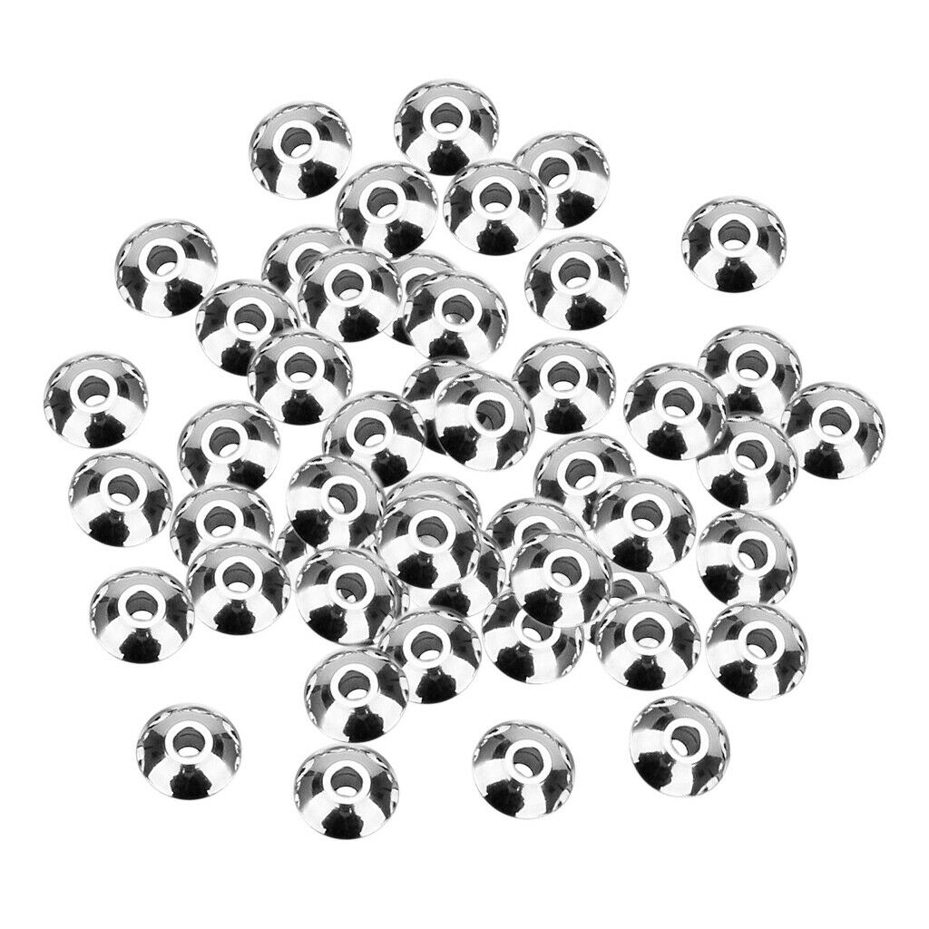 50Pcs UFO Spacer Beads Jewelry Bead Charm Spacers  Beads for Jewelry Making DIY