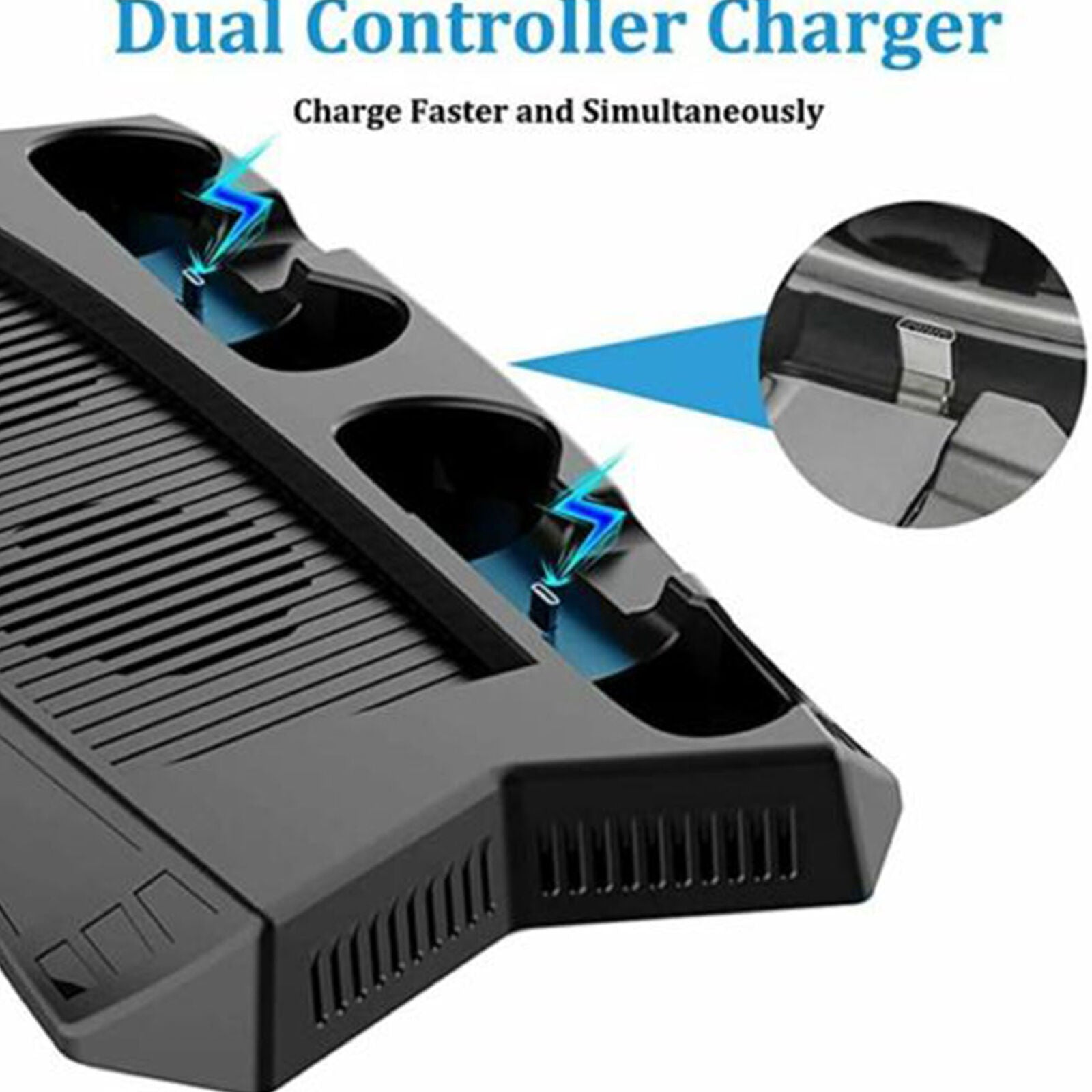 For PS5 DE/UHD Game Console Charging Stand Cooling Fan Disc Storage Rack Dock