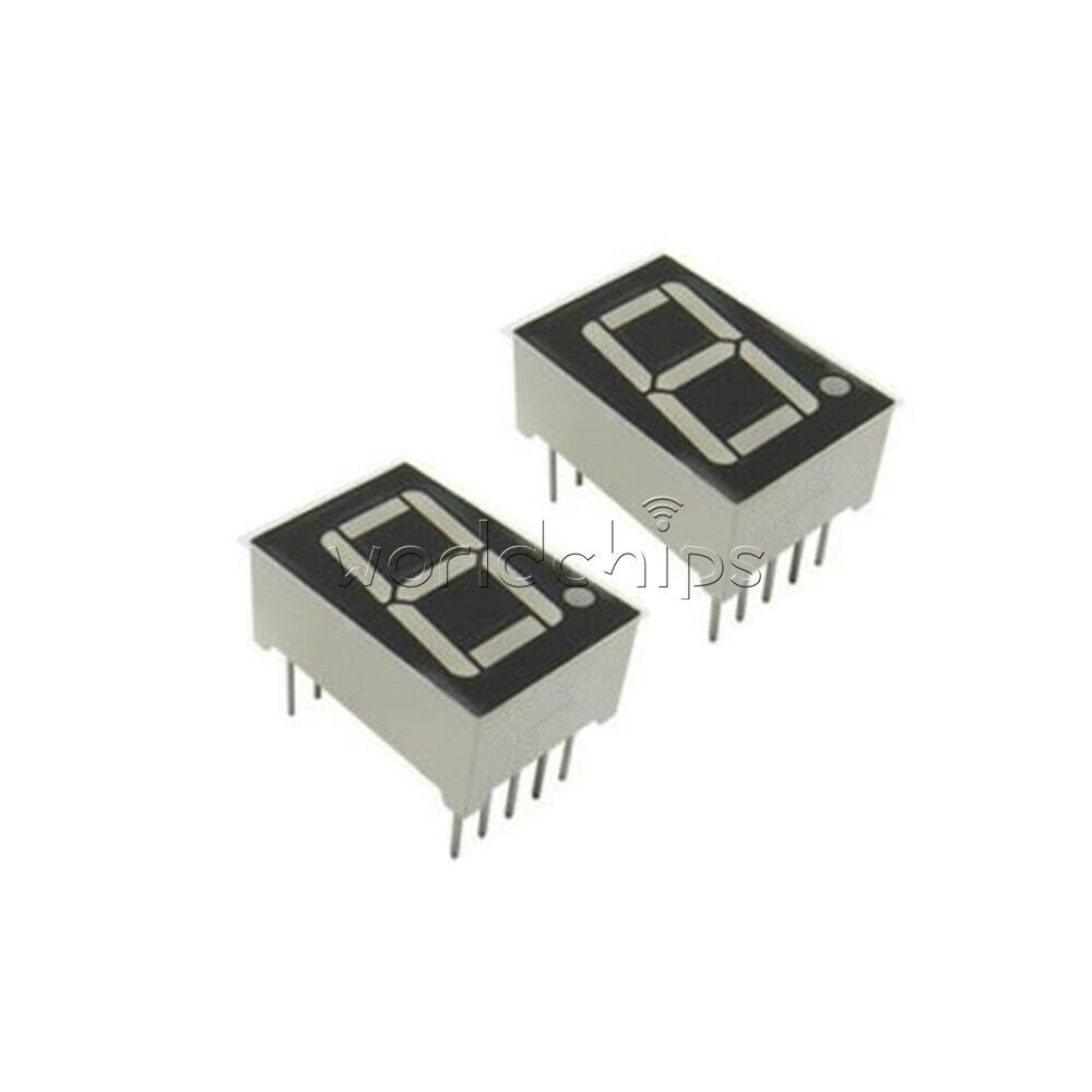 2PCS Digital Tube 0.56" 7-Segment 1-Digit Blue LED Display Common Anode