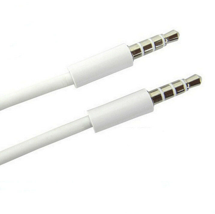 50pcs 1M 3.5mm Male to Male 4 Pole AUX Audio Headphone Extension Cable Cord
