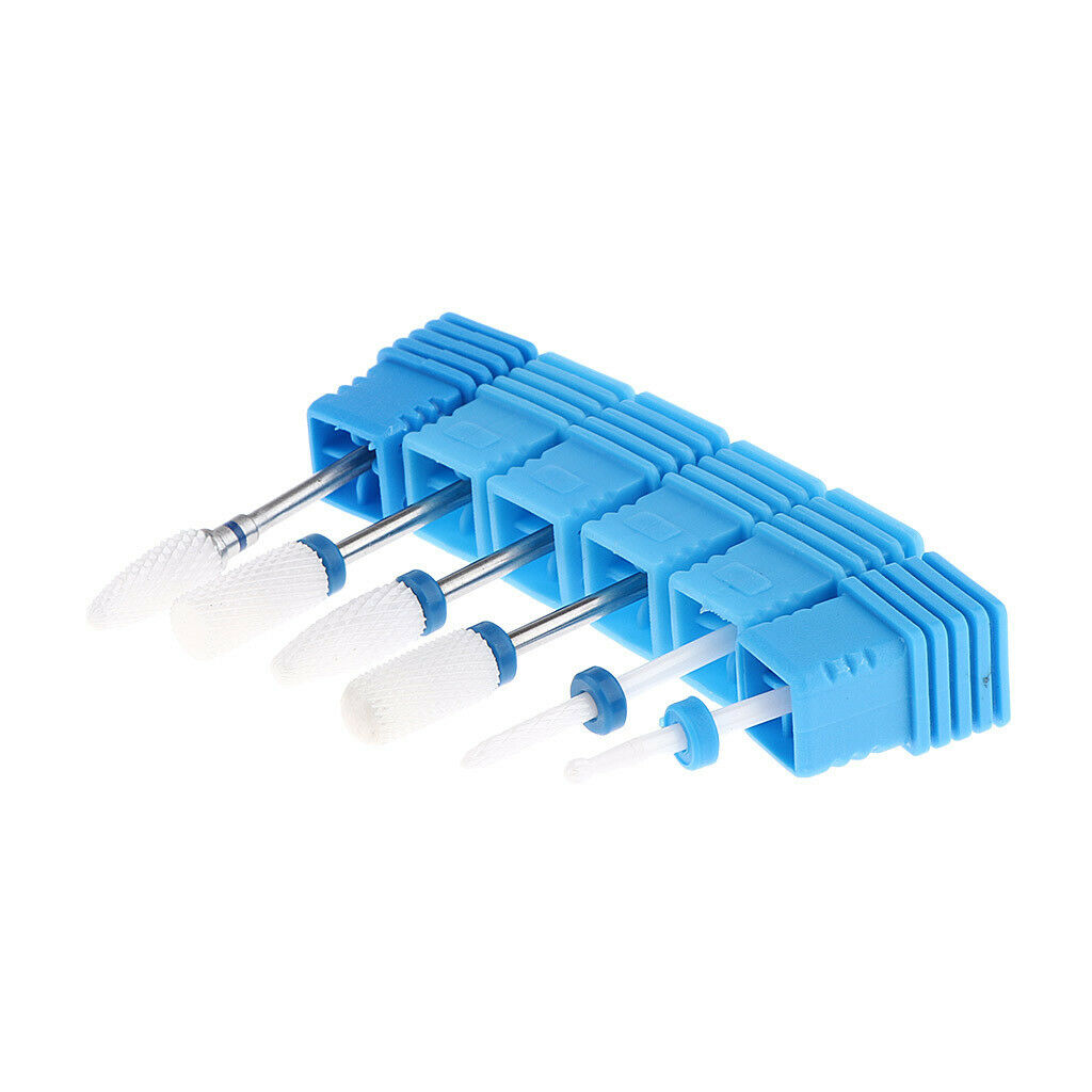 6Pcs 3/32'' Nail Drill Bit Salon Manicure Filing Grinding Sanding Bits
