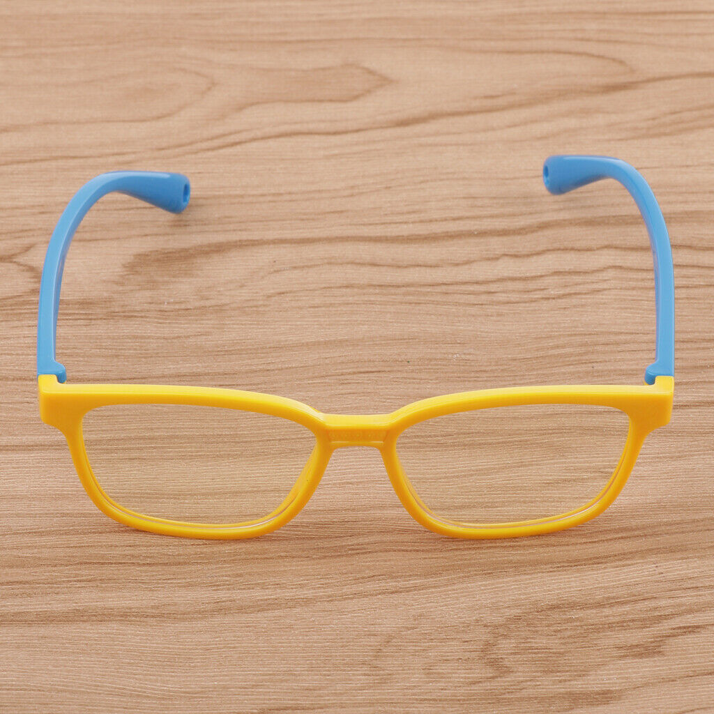 3Pcs Stylish Anti Blue Silicone Frame Digital Rectangle Eye Glasses Gift