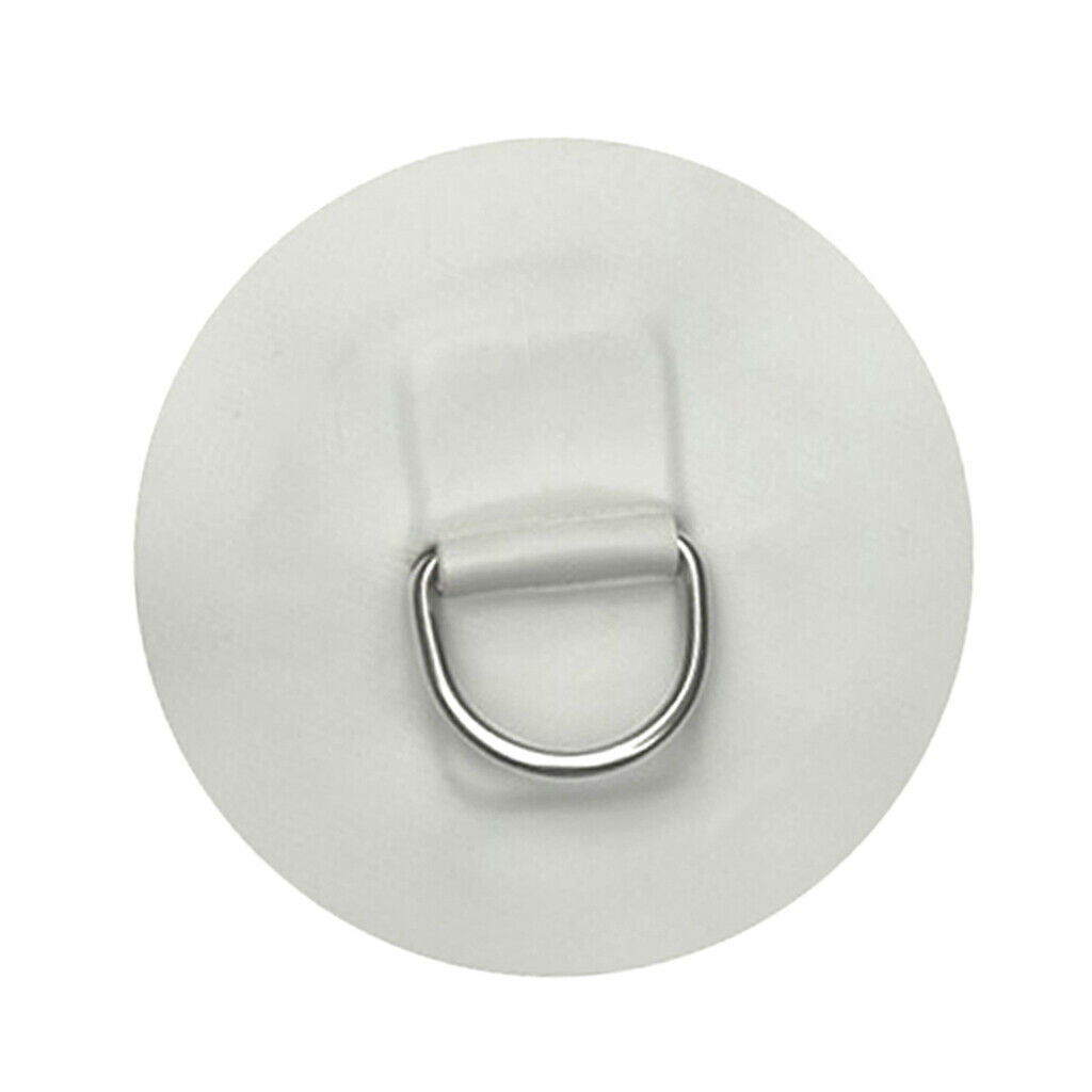 4pcs Stainless Steel D-Ring Pad Patch PVC Round For Inflatable Boat Raft Dinghy