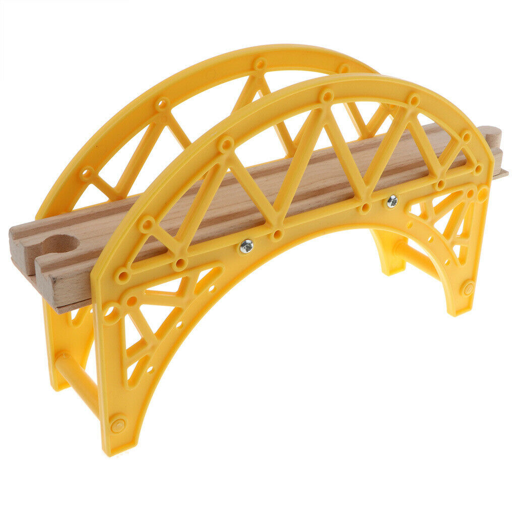 Wooden Train Track Set, Wooden Railway,  Bridge, Viaduct Bridge, Cross Track,