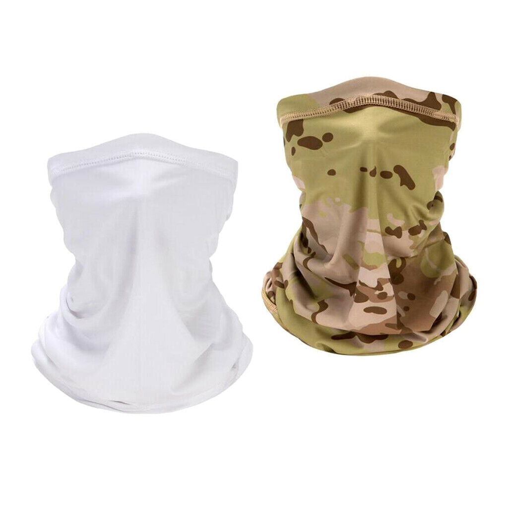 2PCS Silky Sports Motorcycle Balaclava Soft Headscarf Skiing UV Protection