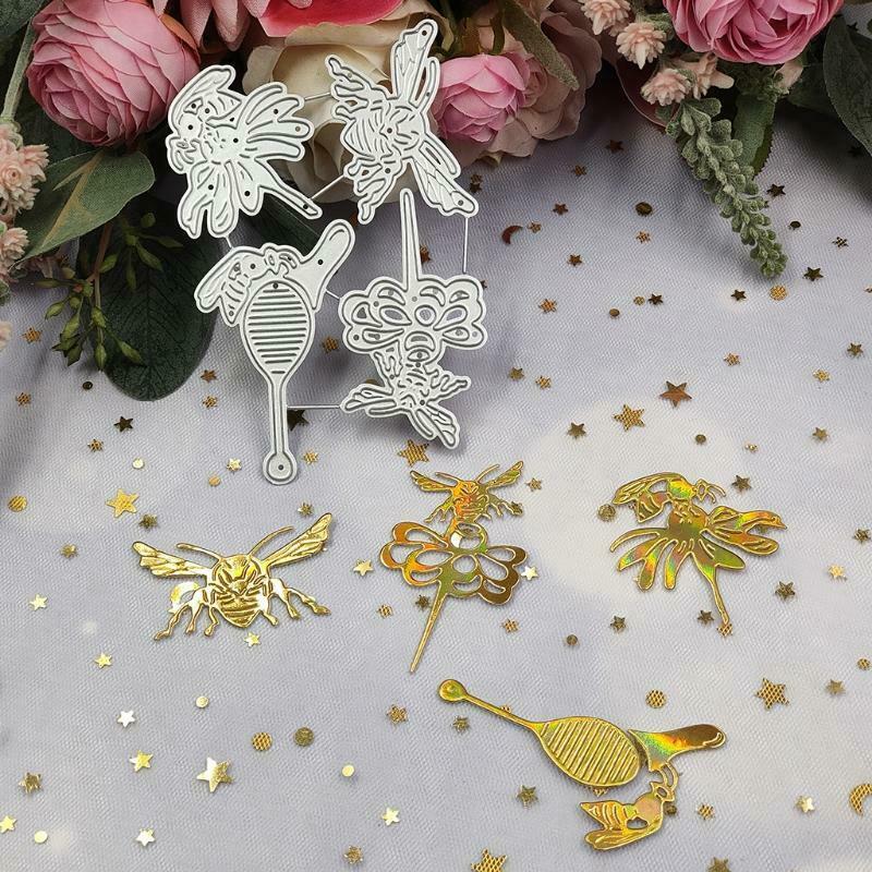 Bee Metal Cutting Dies Stencil DIY Scrapbooking Album Paper Card Template Mold