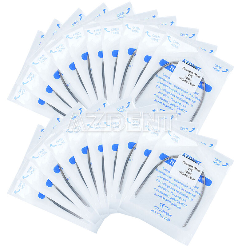 100Packs Dental Orthodontic Stainless Steel Round Natural Form Arch Wires AZDENT
