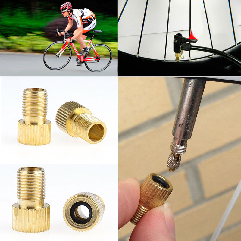 New 4X  Presta to Schrader Valve Adapter Converter Road Bicycle Cycle Pump Tube