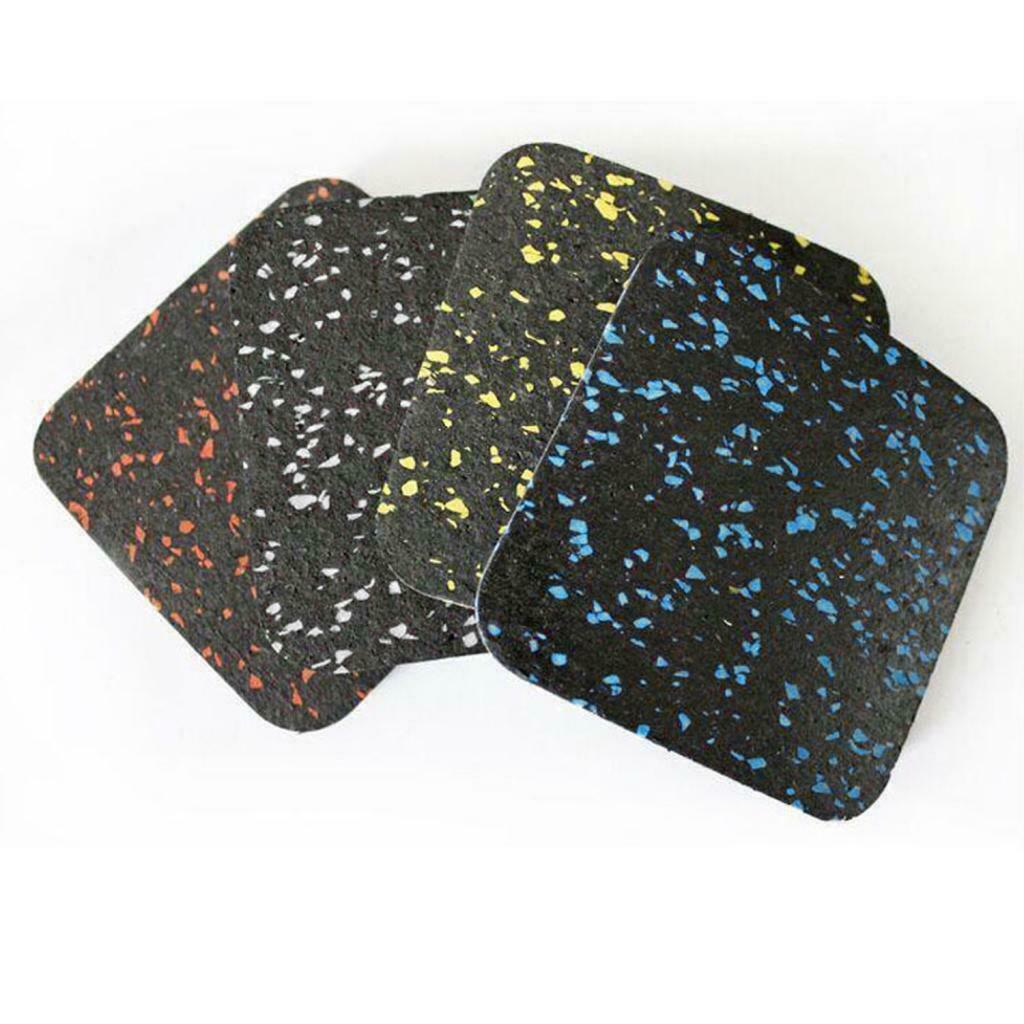 4Pcs Treadmill Noise Absorption Mat Furniture Rubber Home Gym Exercise Mat