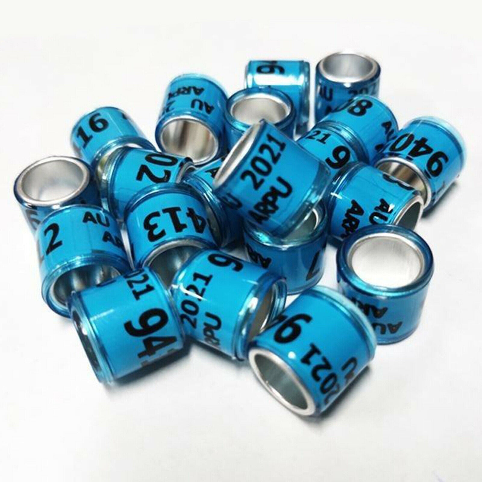 200X 2021 Aluminium Racing Pigeon Leg Rings Bands 8mm for Finch Canary