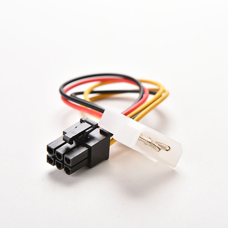 PCI-E Graphic Card Power Connector Cable Adapter 4-Pin to 6-Pin Mole.l8