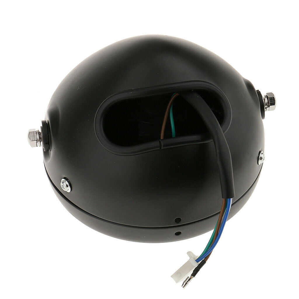 12V Black Universal Motorcycle 6.5"   Headlight High Low Beam with Cover
