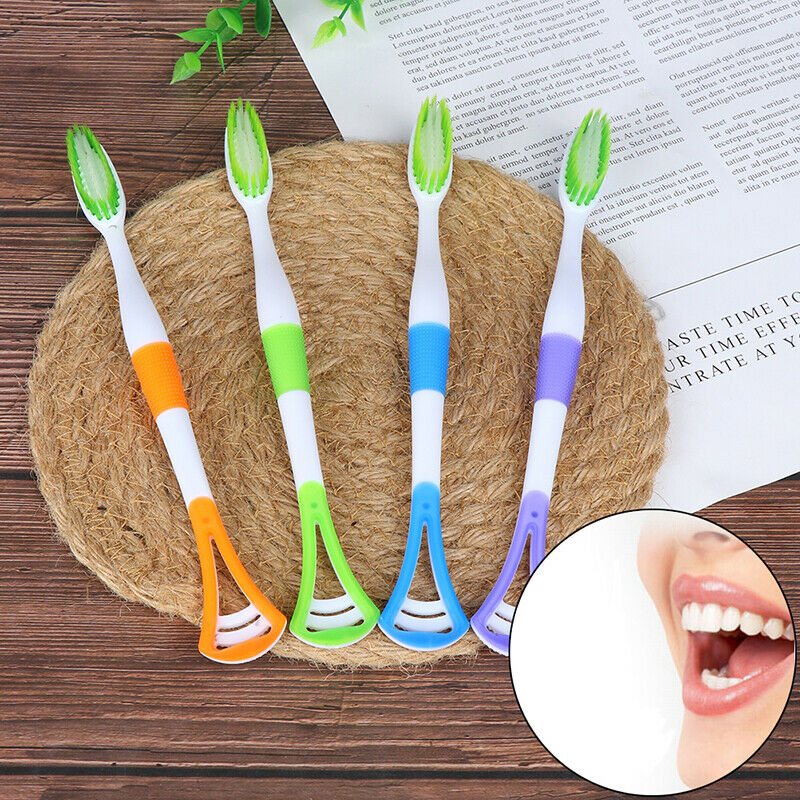 1Pcs Dental Care Brush Away Cleaner Toothbrush Tongue Cleaner Scraper Ora.l8