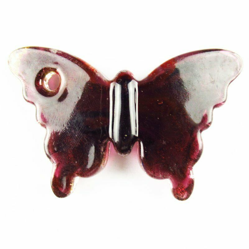 2Pcs 62x40x9mm Rainbow Inlaid Lampwork Gslass Butterfly Pendant 40g A-415DP