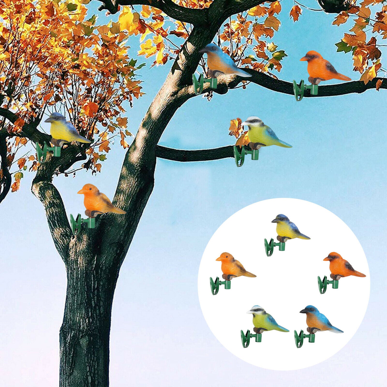 Sparrow Solar Lamp LED Bird Decoration Night Lights for Lawn Patio Yard