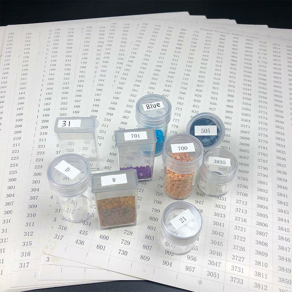 5D Diamond Painting Label Stickers Number Embroidery Storage Mark Tools DIY
