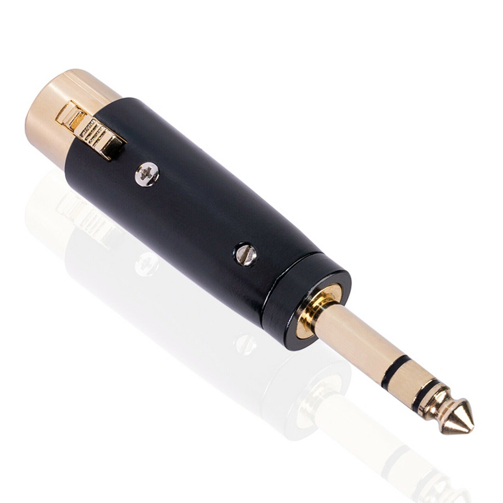 2x 3pin XLR Female to 1/4" 6.35mm Stereo Male Audio Cable Microphone Adapters