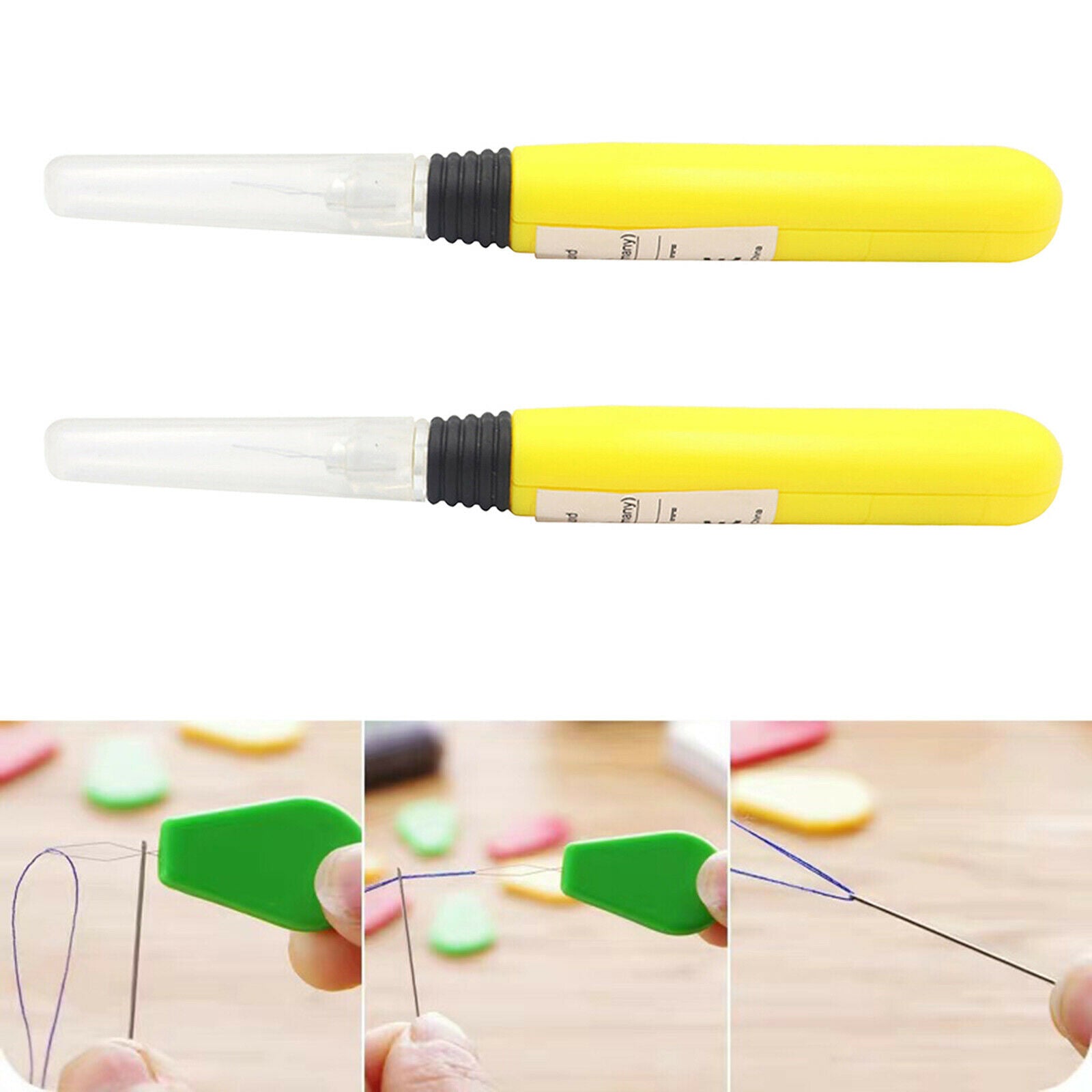 2Pcs LED Needle Threader Threaders Sewing Tools for Easy Needlework DIY Art