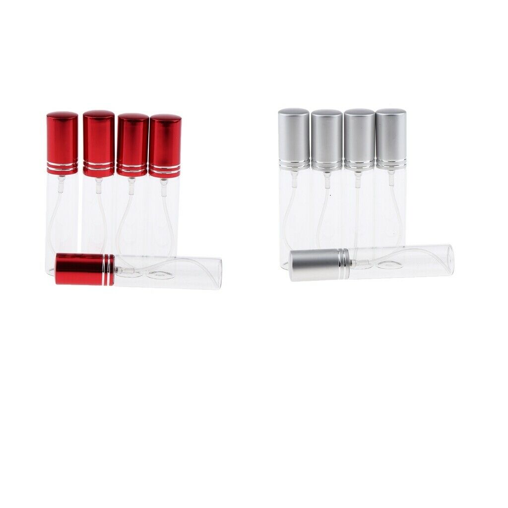 10 Pieces Clear Colored Glass Perfume Mists Refillable Perfume Empty Bottles