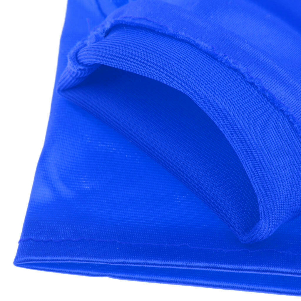 Women's Short Satin Wrist Gloves for Wedding Party Blue