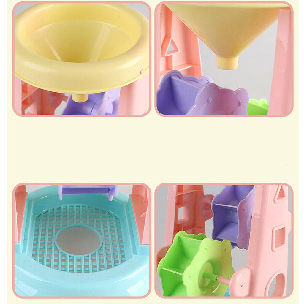 5 Pieces Beach Sand Toys Set - Sandbox Water Wheel Sandglass, Shovel and Animal