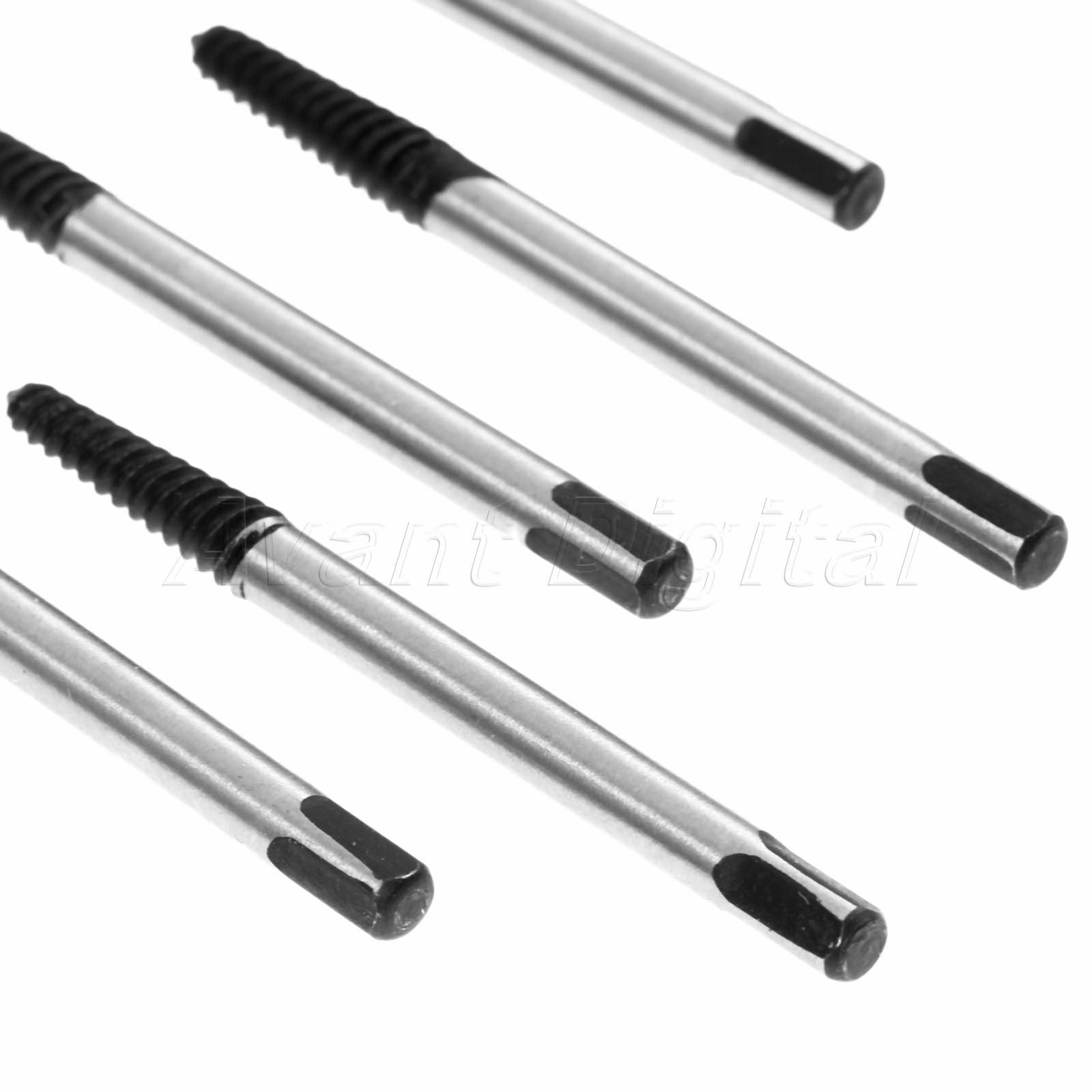 5pcs 3mm-4mm Easy Out Broken Bolt Stud Damage Screw Remover Extractor Drill Bits