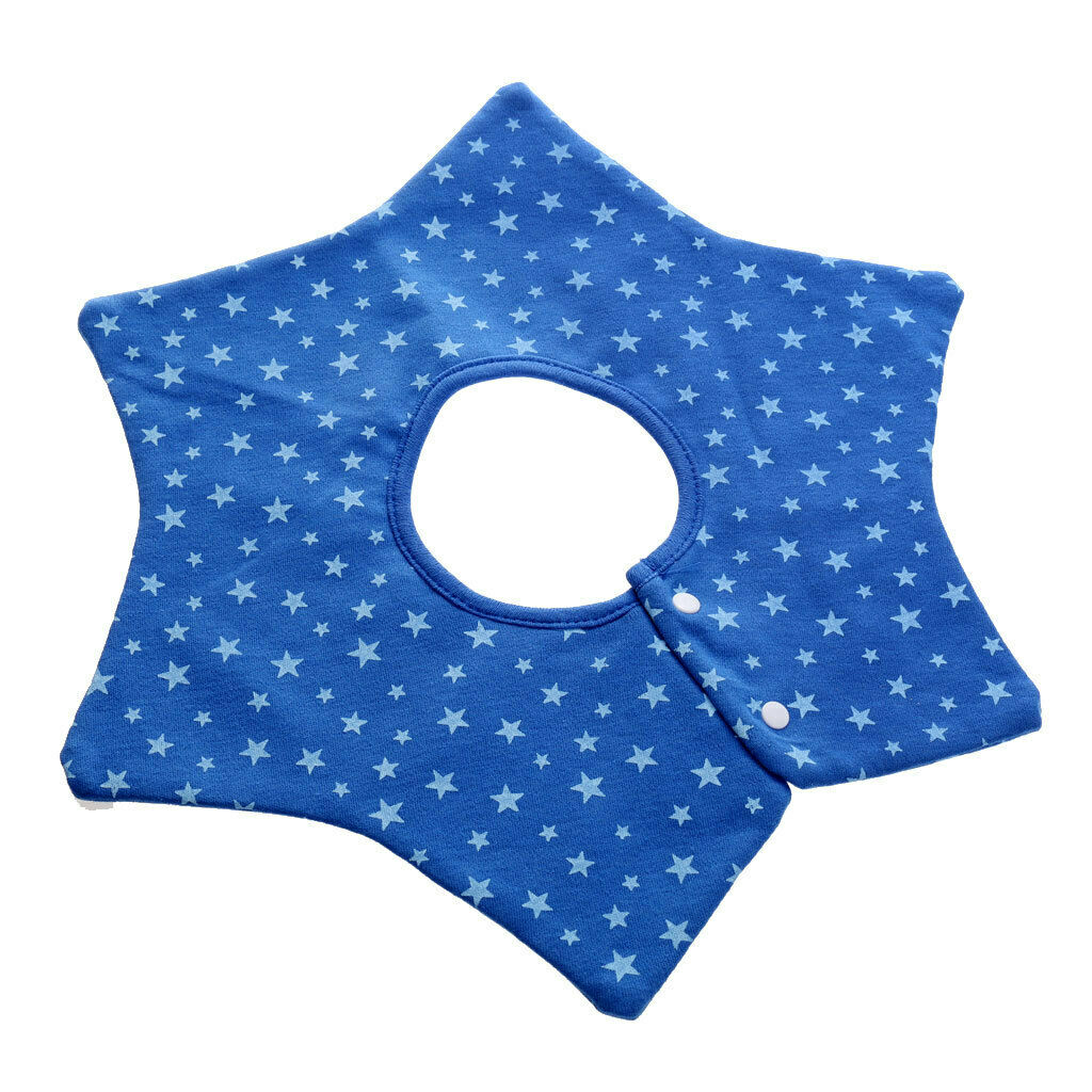 Infant Baby Kids Bibs Round Flower Head Scarf Bandana Towel Dark blue