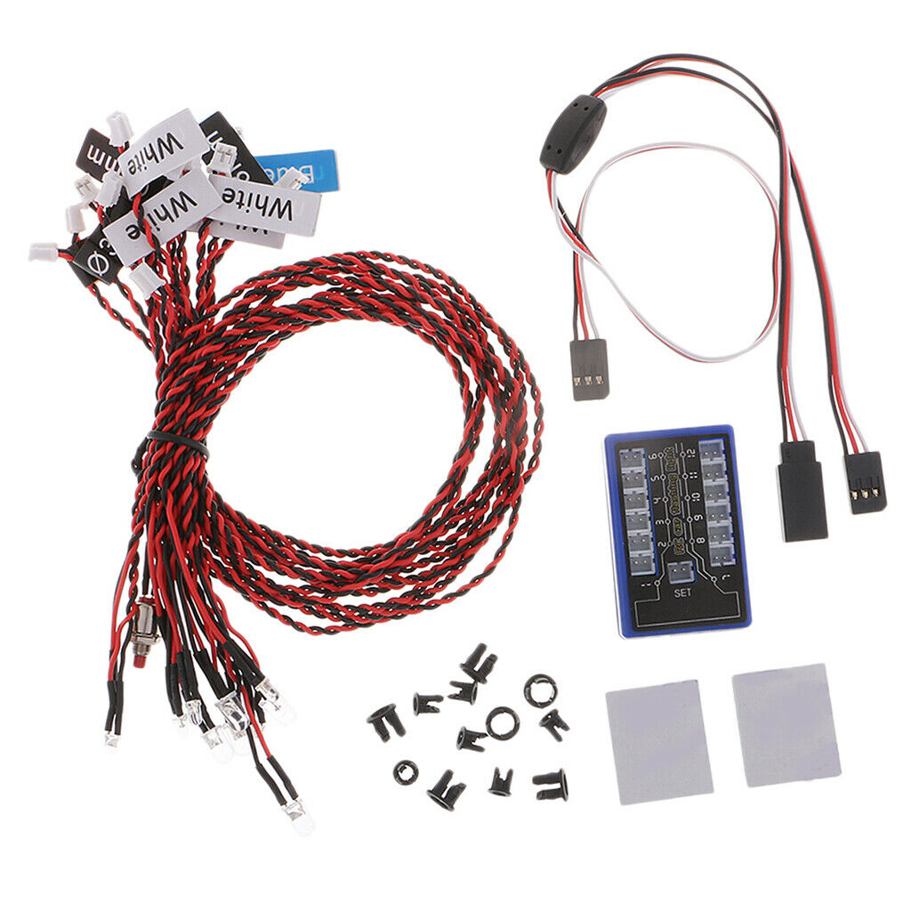 12 LED Lighting System Kit Brake Simulation Flashing Lights For 1/10 RC Car HSP