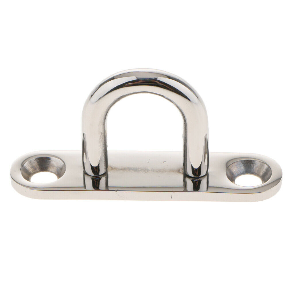 2PCS Eye Plates Stainless Steel Oblong Pad Eye