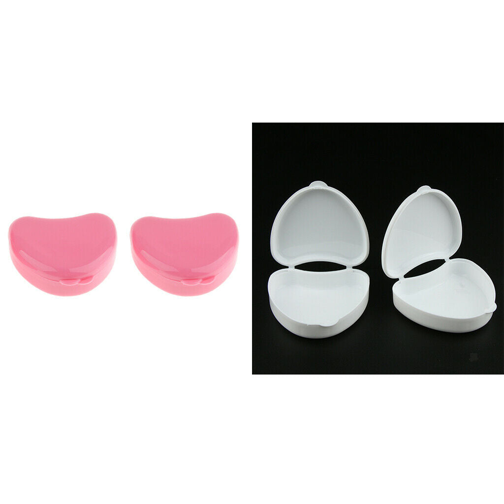 Mouth Guard Case Orthodontic Retainer Box Denture Storage Box Container--4 Pack