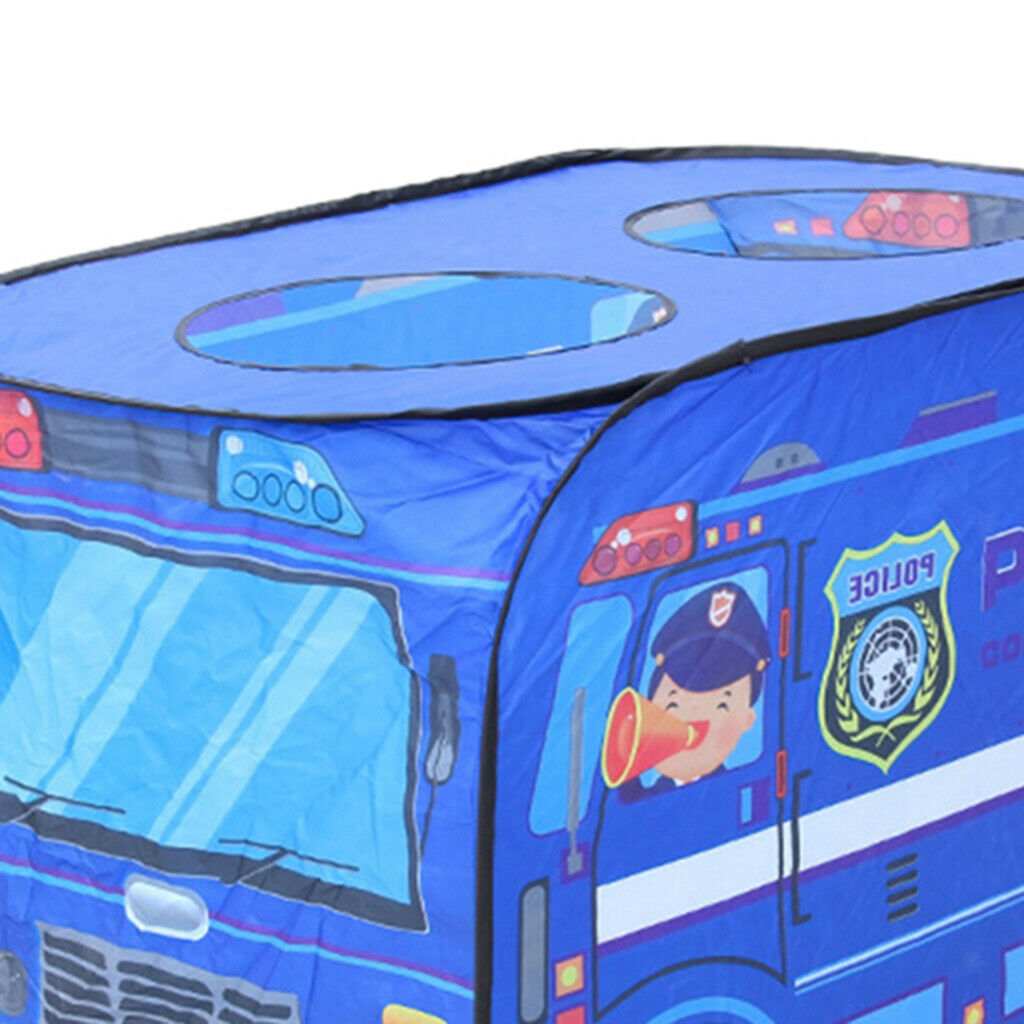 Kids Play Tent Boys & Girls Pretend Play House Social Bonding police car