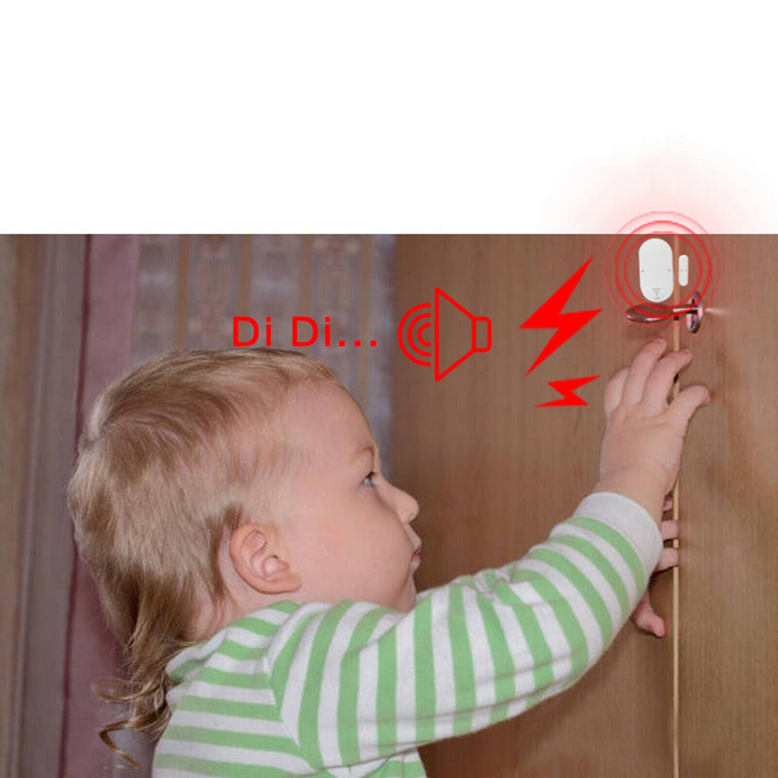 4pieces Security Burglar Alarm Anti-theft Alarm130dB Door Open Reminder