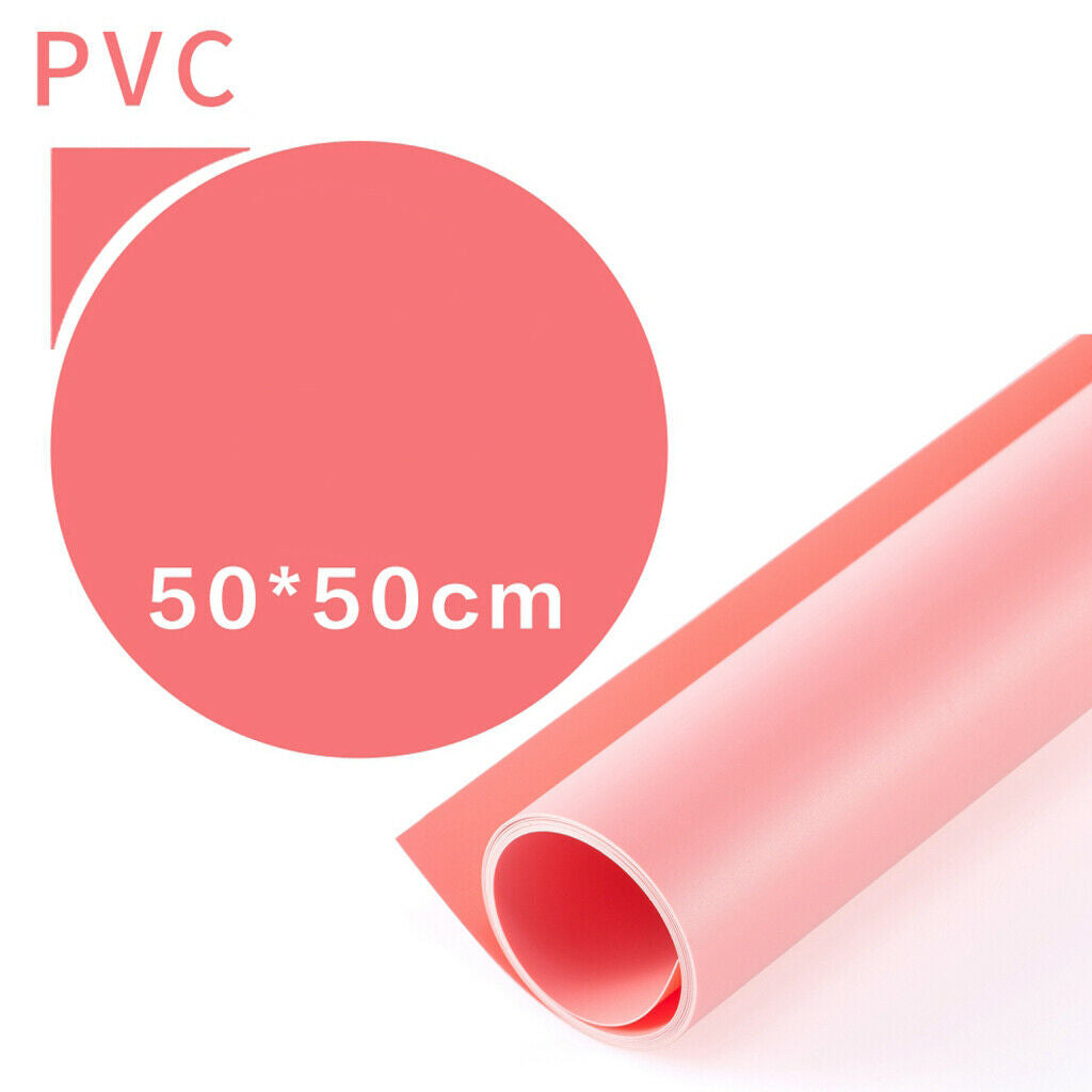 3Pcs 50x50cm Solid PVC Photographer Background White/Yellow/Pink Screen
