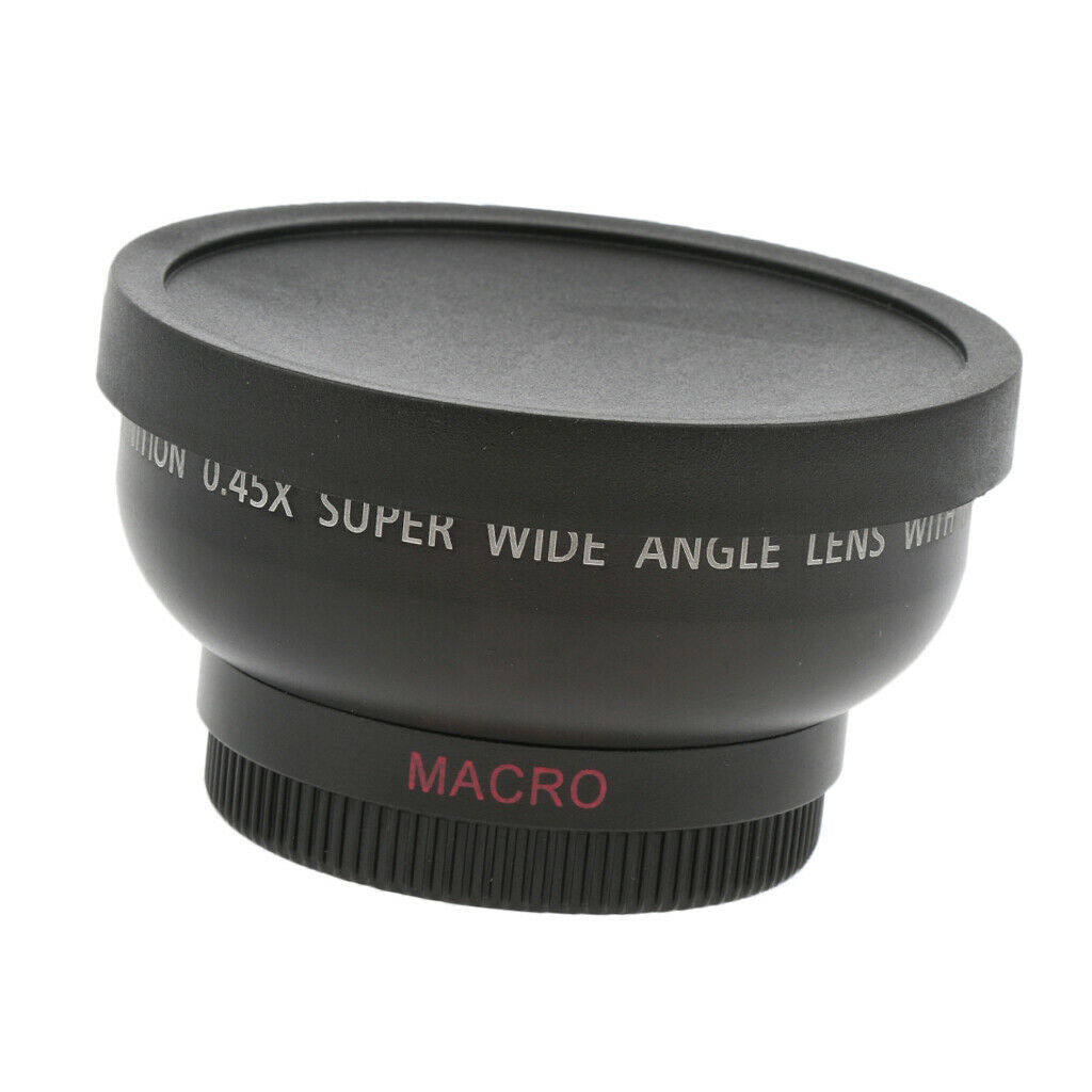 Professional 43mm 0.45X Wide Angle Macro Lens + Hard Hood +