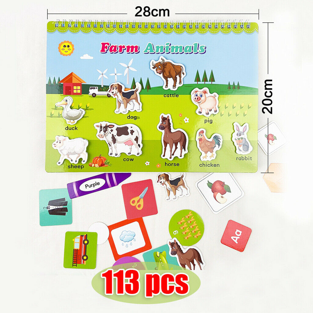 Montessori Kids Busy Book Logical Children Learning Reusable Stickers Gift