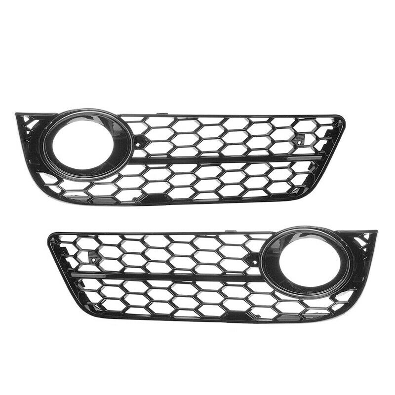 Fog Light Lamp Cover Front Bumper Grille Grill Honeycomb Cover Trim for-Audi AP2