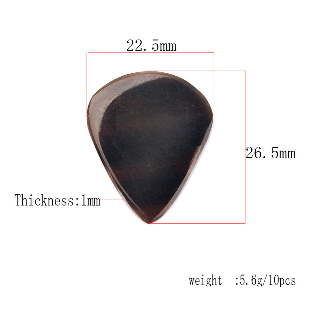 10PCS Guitar Picks Horn Plectrum for Bass Banjo Mandolin String Instrument