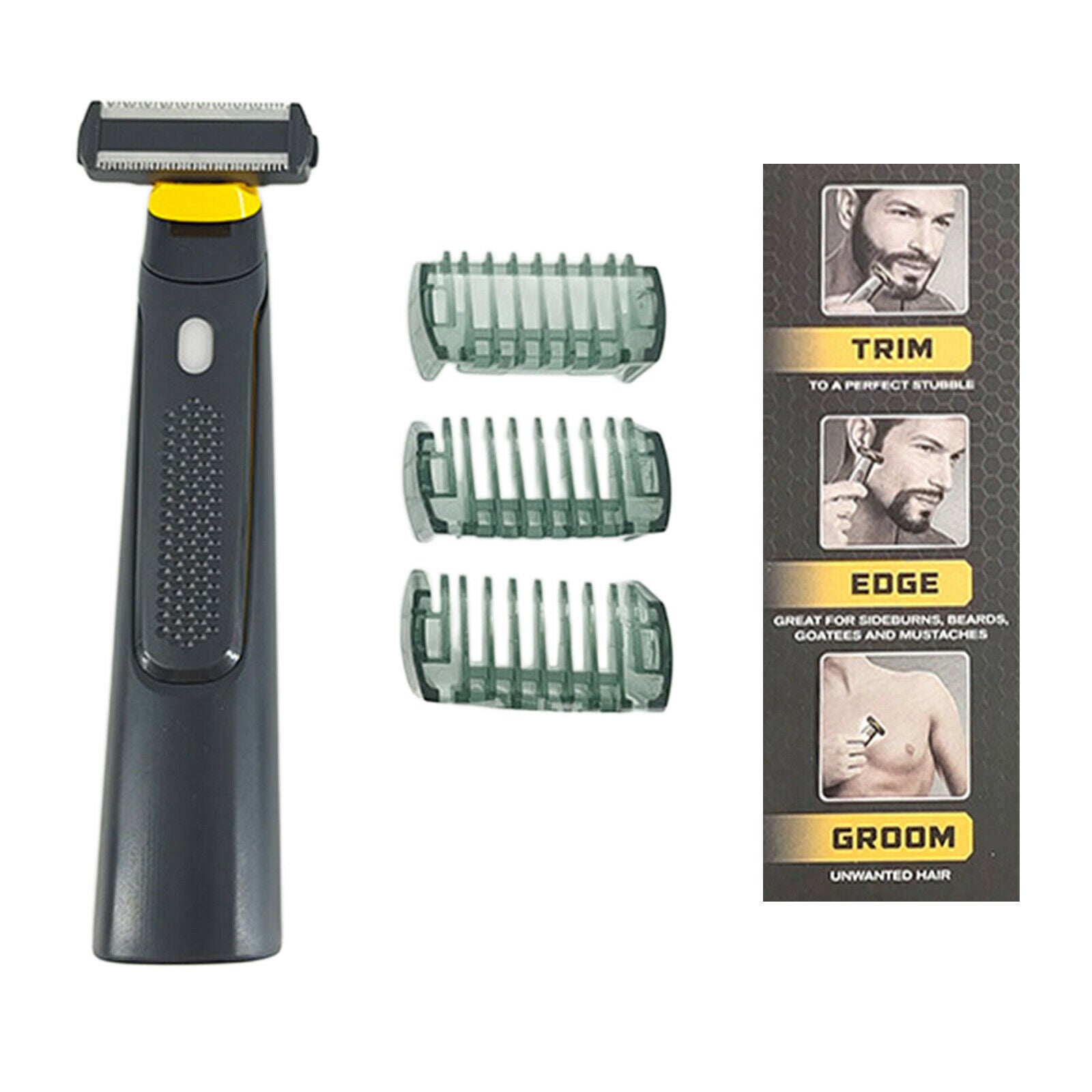 Facial Hair Trimmer Shaver Clipper Cleaner Hair Removal Battery Powered