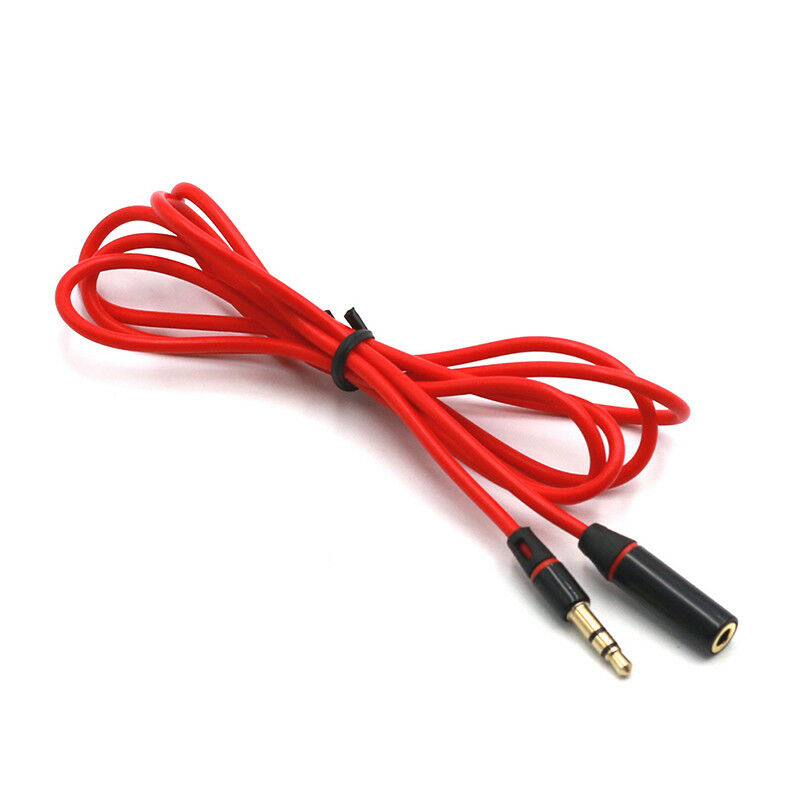 3.5MM Audio Aux Headphone Cable Extension Stereo Cord Red Male to FemaleA.l8