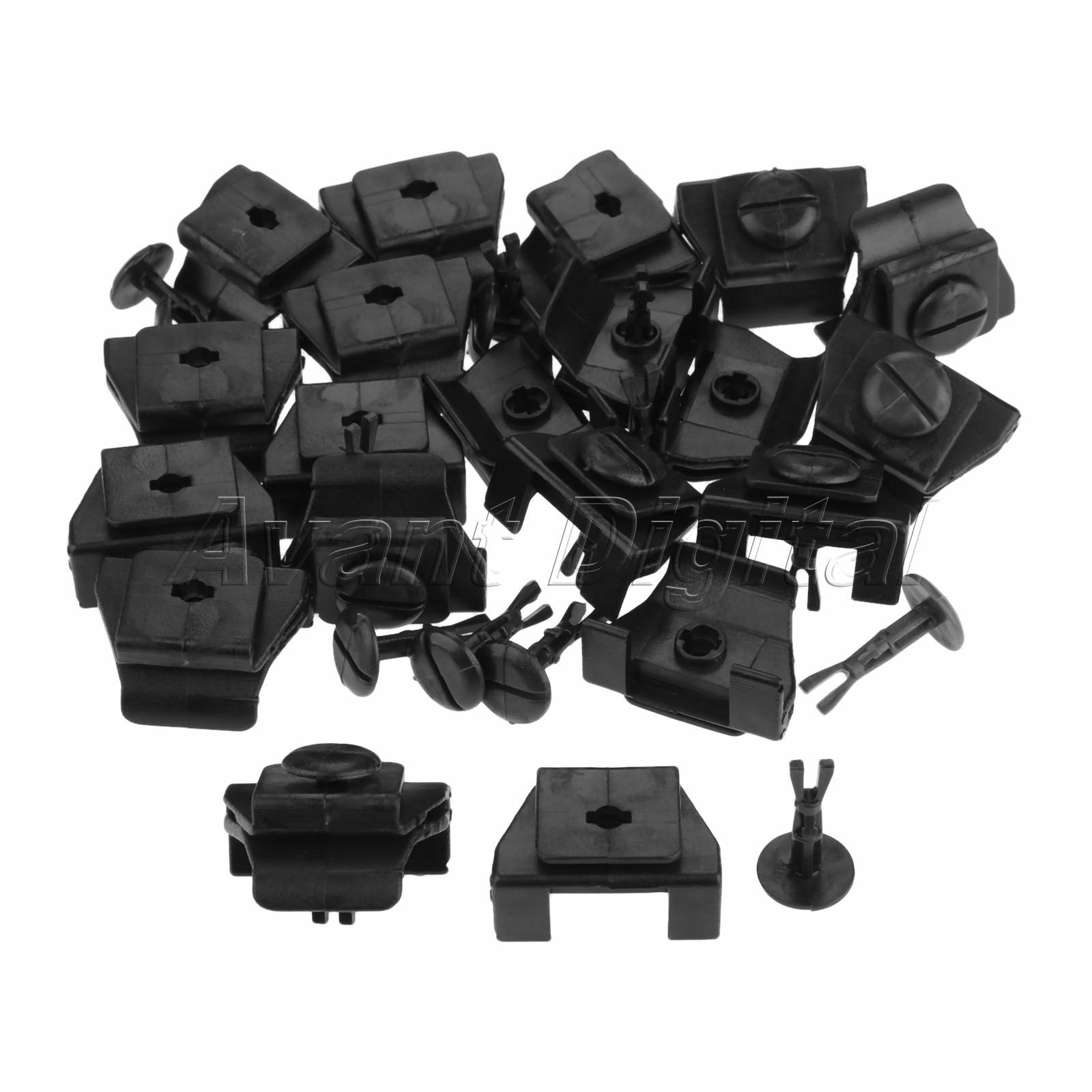 4PC Front Auto Plastic Fender & Bumper Cover Clip Kit 53879-58010 47749-58010