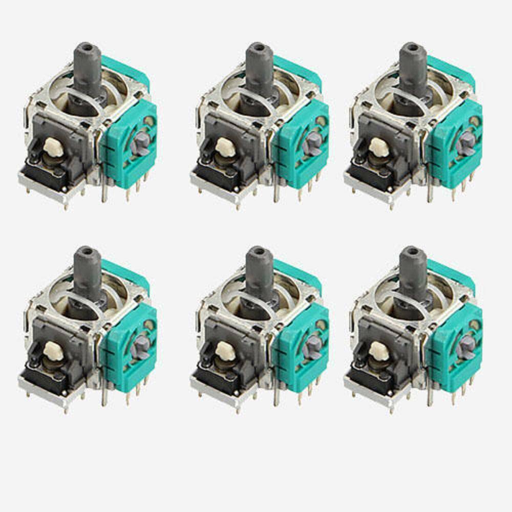 6pcs Analog Stick Joystick Replacement for XBox One PS4 Dualshock 4 Controller..
