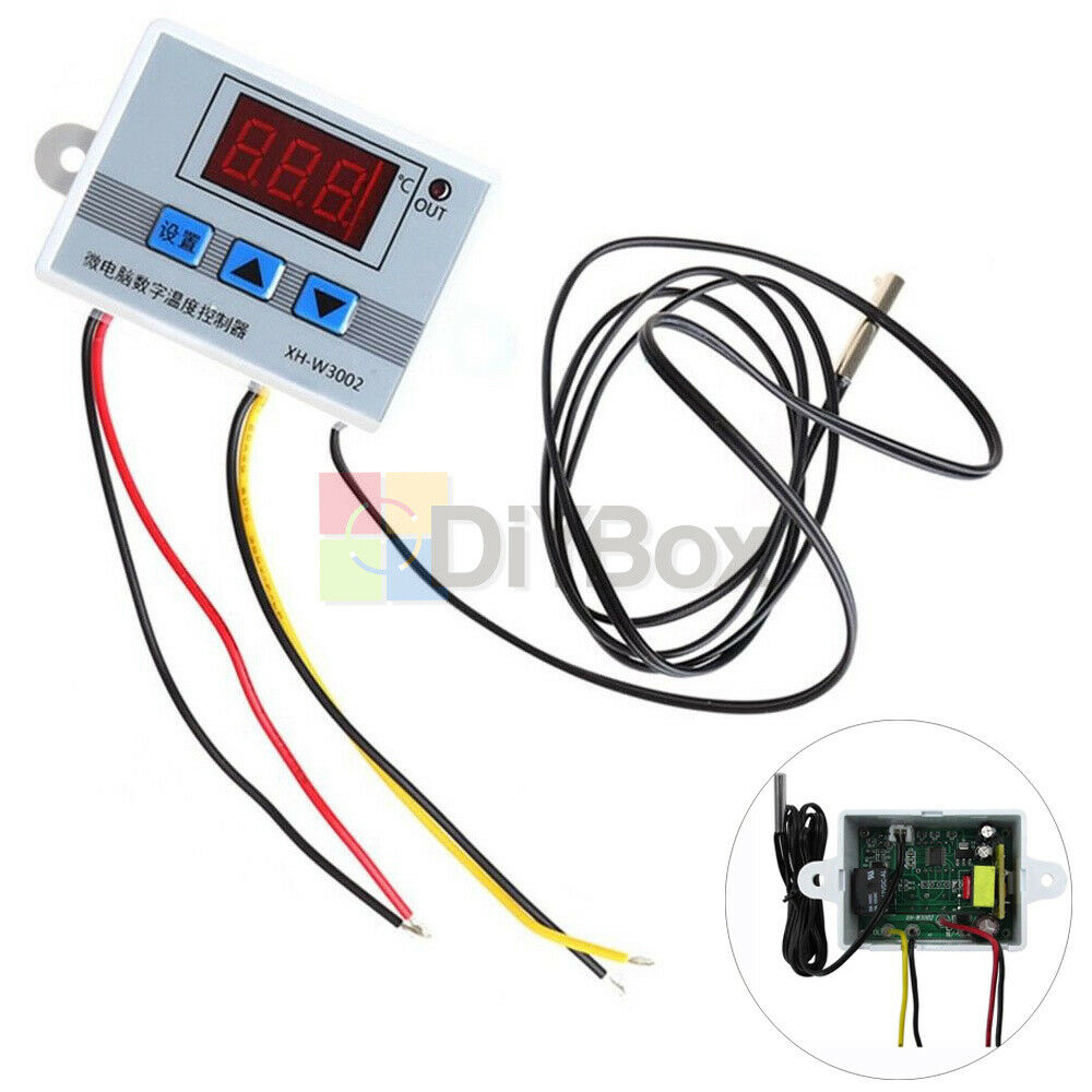 W3002 LED Temperature Controller Digital Thermostat with Transformer AC 110-220V