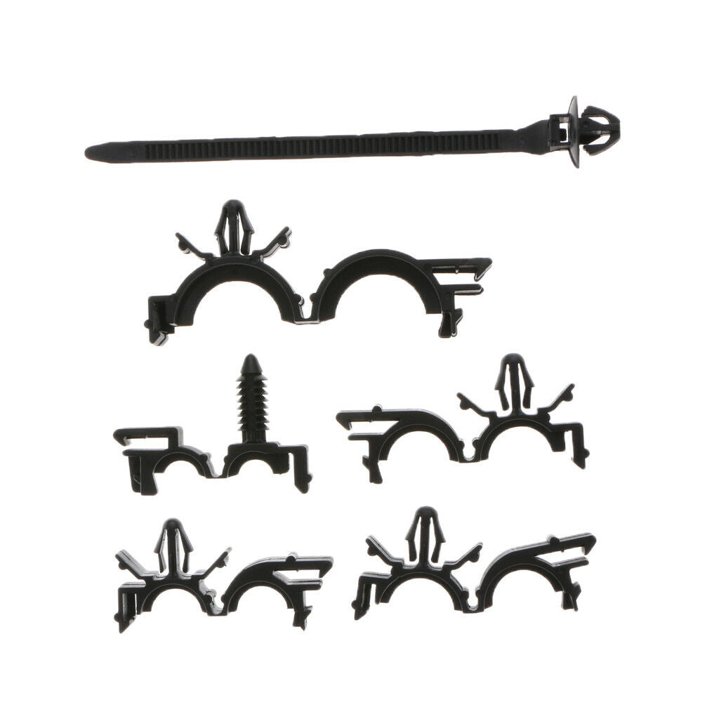 54pcs/Set Automotive Wire Loom Routing Clips 6 Kinds Clamps with Storage Box