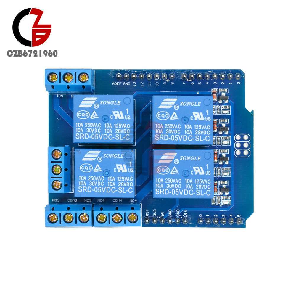 5V 4 Channel Relay Module Shield Terminal Expended Board 4CH for Arduino UNO R3
