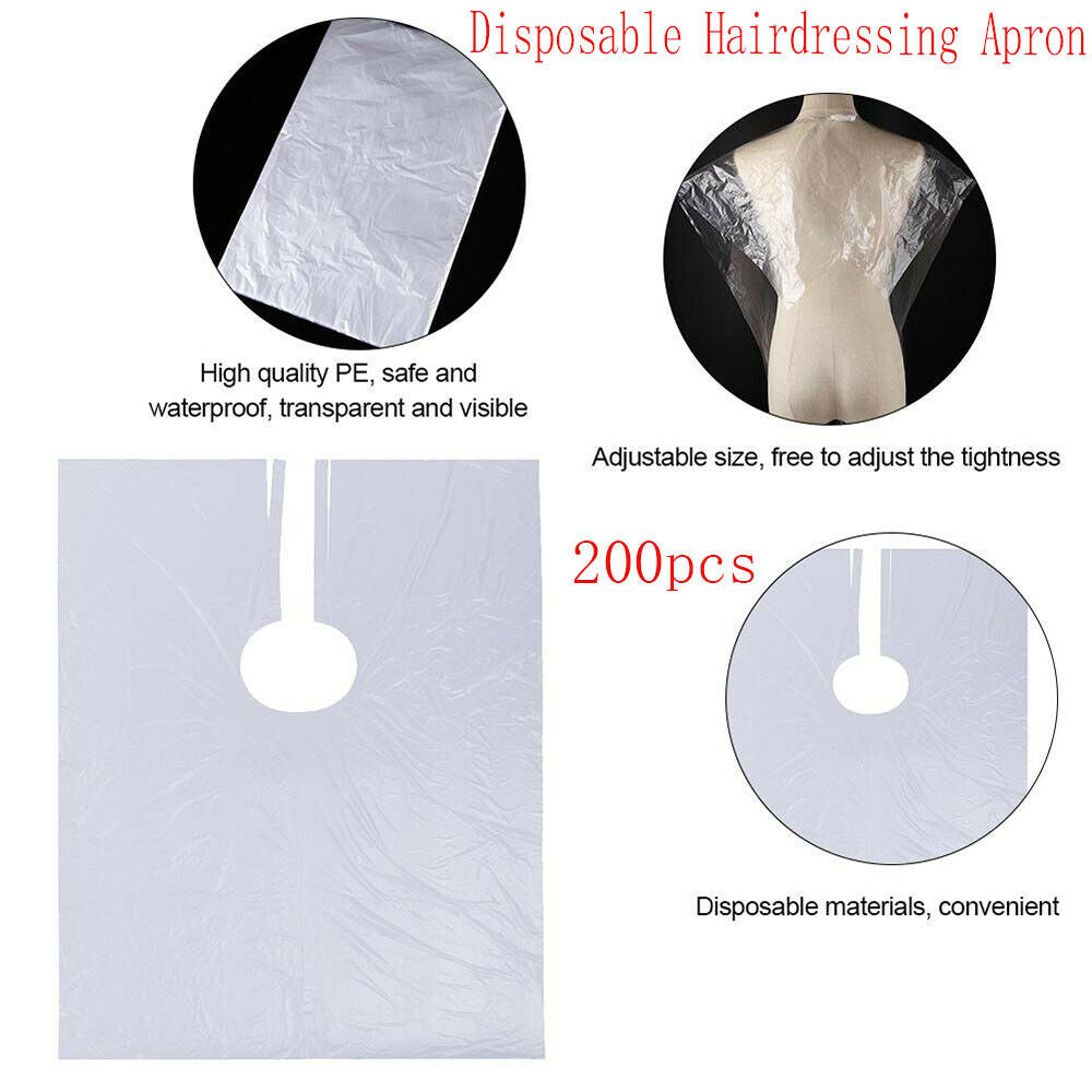 Professional Disposable Hairdressing Apron Waterproof Hair Cutting CapeX200